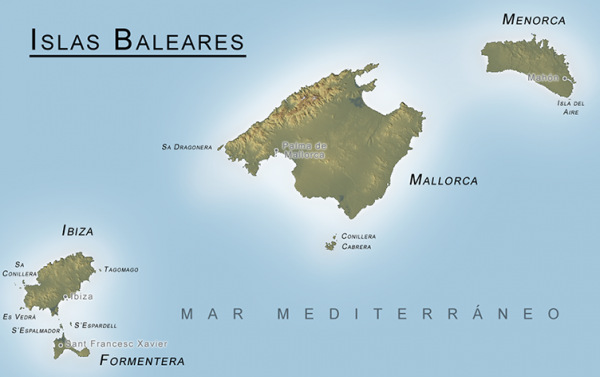 Mapa Ilhas Baleares