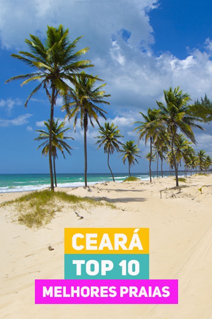 coqueiros em praia de areia branca e mar verde